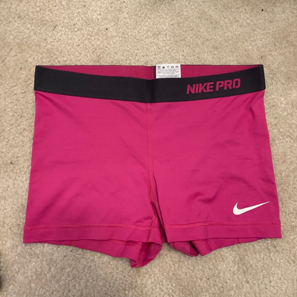 Pink Nike Pro Shorts